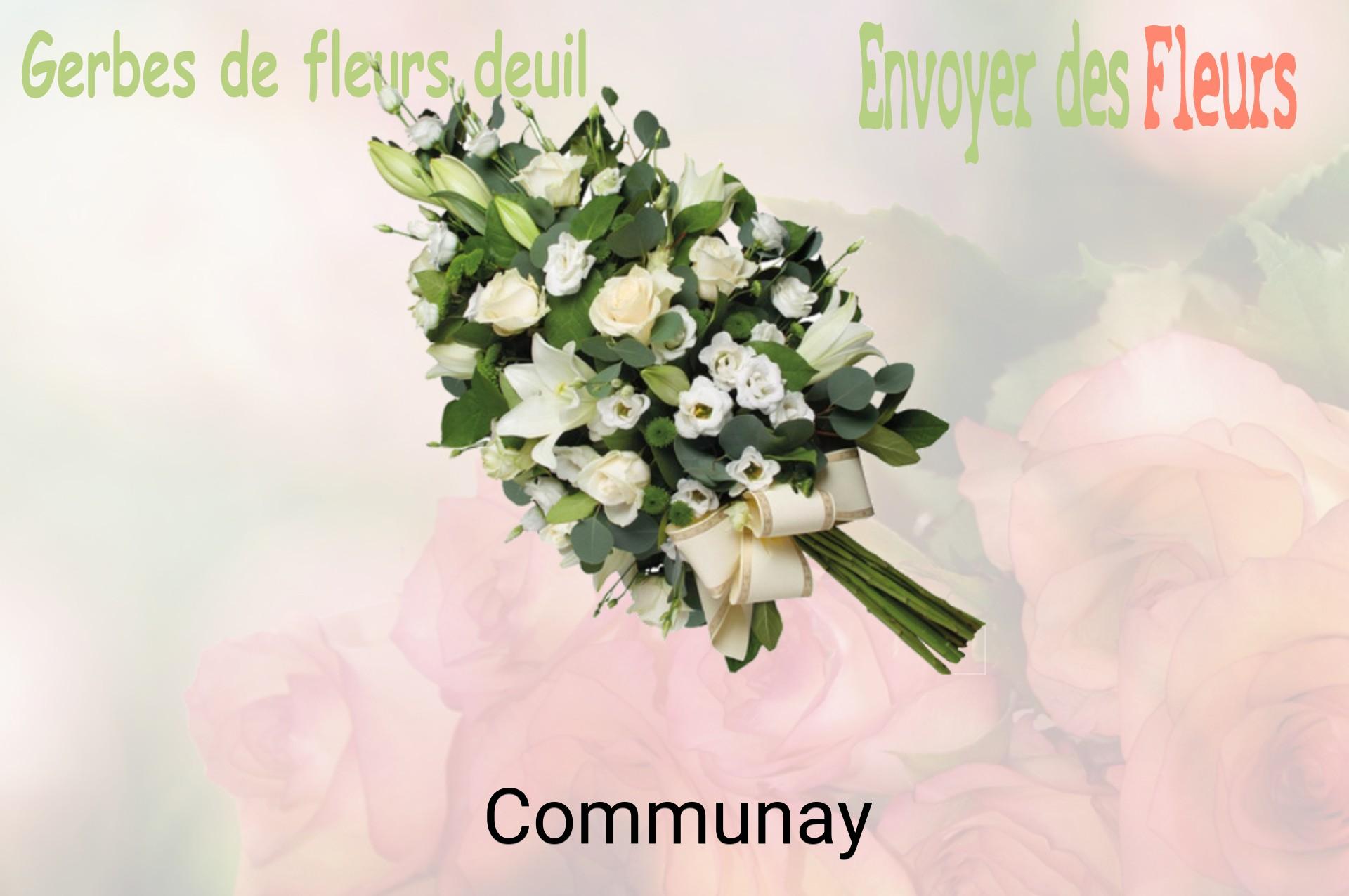 Gerbe de fleurs de deuil livrée à Communay